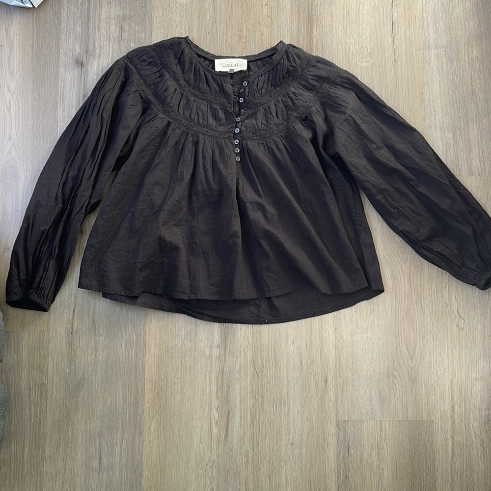“The Great” black blouse